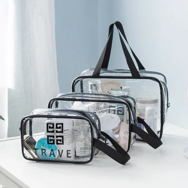 Transparent Makeup Bag PVC Toiletry Bag Travel Storage Bag - Image 2