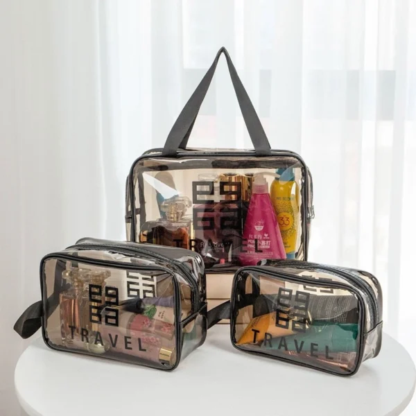 Transparent Makeup Bag PVC Toiletry Bag Travel Storage Bag - Image 3