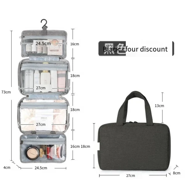 Travel Folding Dry and Wet Separation Makeup Bag Makeup Storage Bag - Image 2