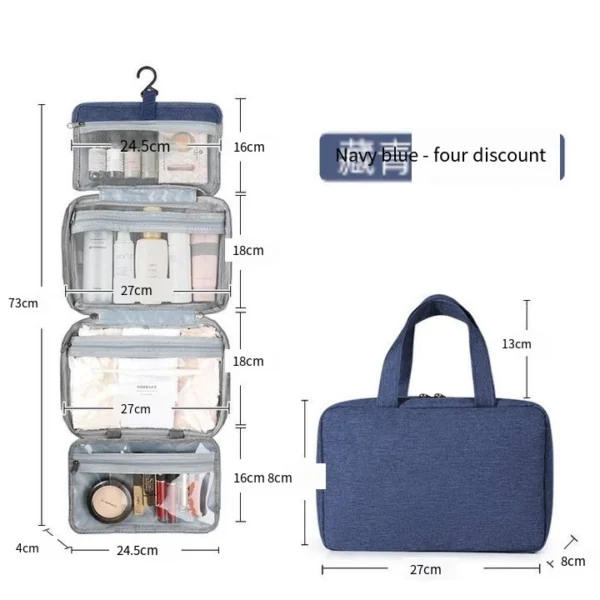 Travel Folding Dry and Wet Separation Makeup Bag Makeup Storage Bag - Image 4