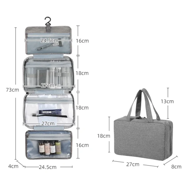 Travel Folding Dry and Wet Separation Makeup Bag Makeup Storage Bag