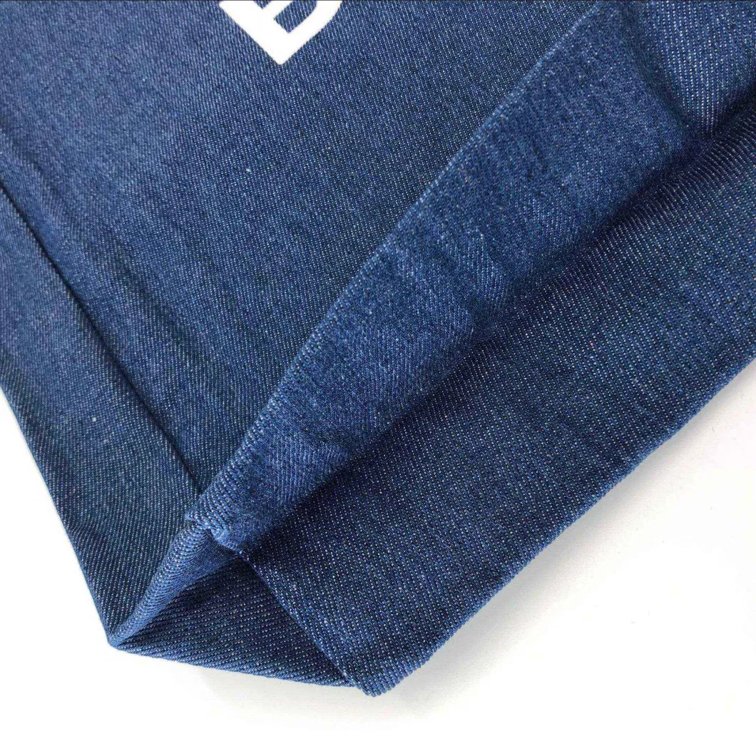 Unisex Denim Canvas Shoulder Bag Eco Recycled Retro Denim Shopping Bag Canvas Tote Bag