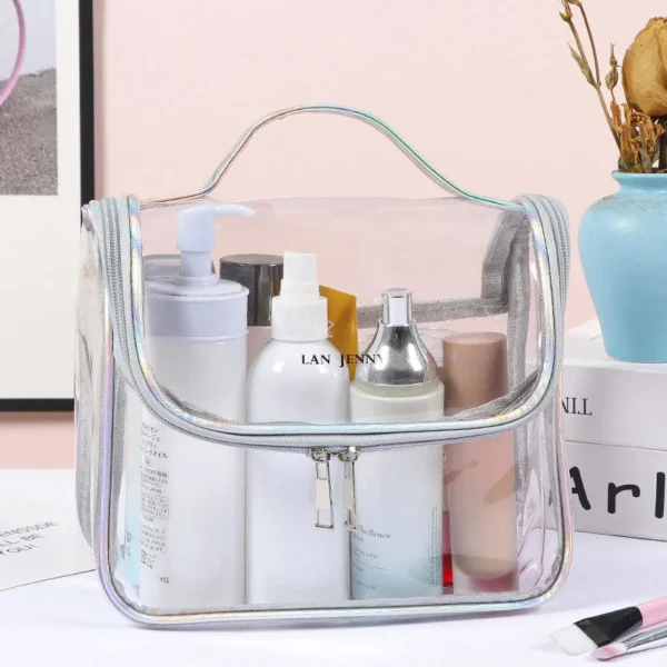 Waterproof Clear Transparent Beauty Travel PVC Custom Cosmetic Make up Makeup Bag - Image 3