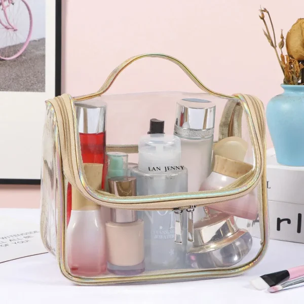 Waterproof Clear Transparent Beauty Travel PVC Custom Cosmetic Make up Makeup Bag - Image 4