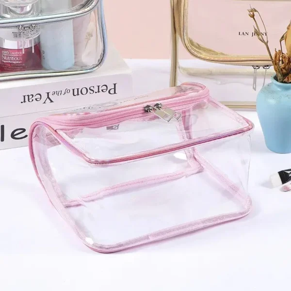 Waterproof Clear Transparent Beauty Travel PVC Custom Cosmetic Make up Makeup Bag