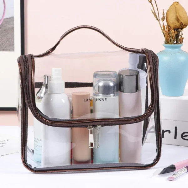 Waterproof Clear Transparent Beauty Travel PVC Custom Cosmetic Make up Makeup Bag - Image 2
