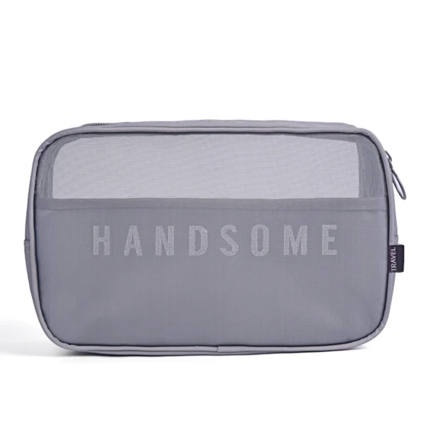Waterproof Transparent Nylon Mesh Custom Logo Travel Kits Makeup Cosmetic Bag - Image 5