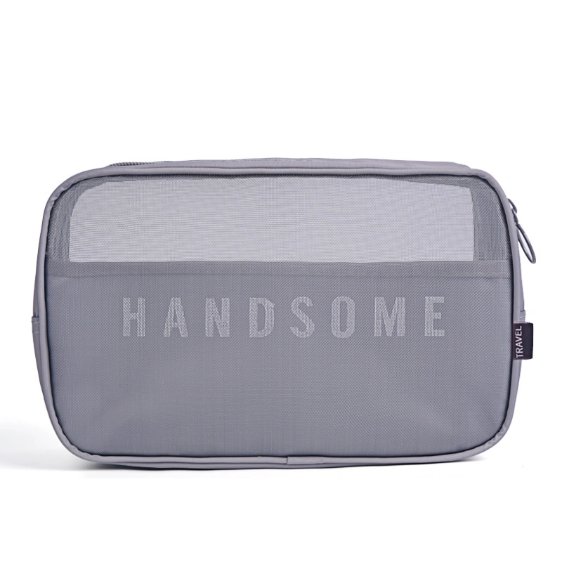 Waterproof Transparent Nylon Mesh Custom Logo Travel Kits Makeup Cosmetic Bag