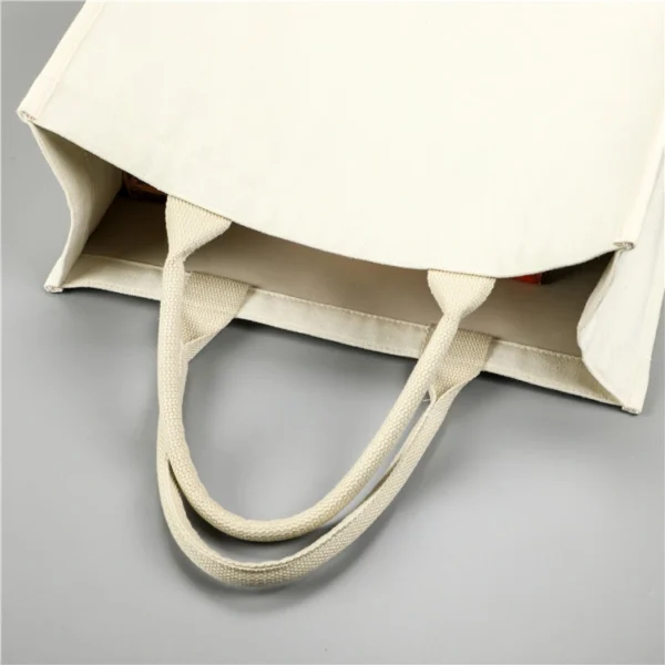 Wholesale Canvas Bags Cotton Fabric with Printed Logo Blank Tote Bags - Image 2