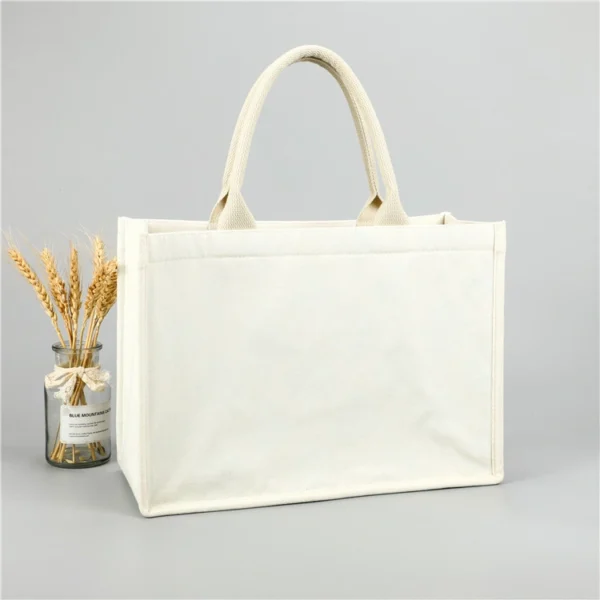 Wholesale Canvas Bags Cotton Fabric with Printed Logo Blank Tote Bags - Image 5