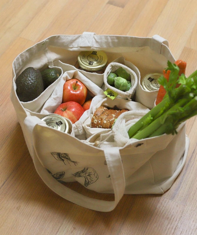 Wholesale Canvas Bags for Supermarkets Bag for Food Bag with Vegetables