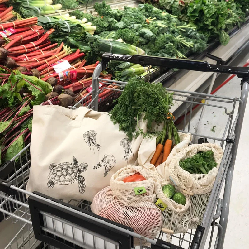 Wholesale Canvas Bags for Supermarkets Bag for Food Bag with Vegetables