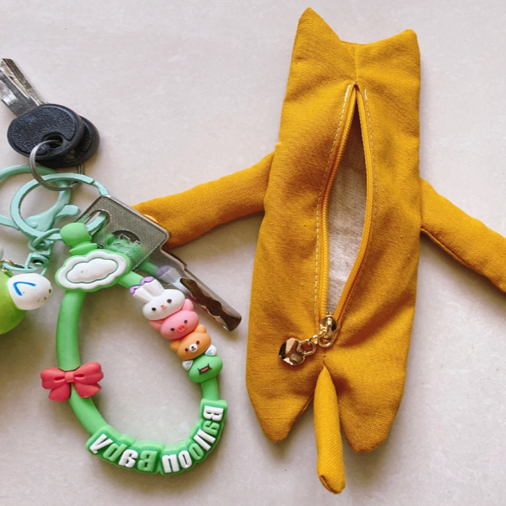Wholesale Cartoon Cute Cat Key Bag Canvas Oxford Cloth Headphone Bag Mini Change Bag Car Key Storage