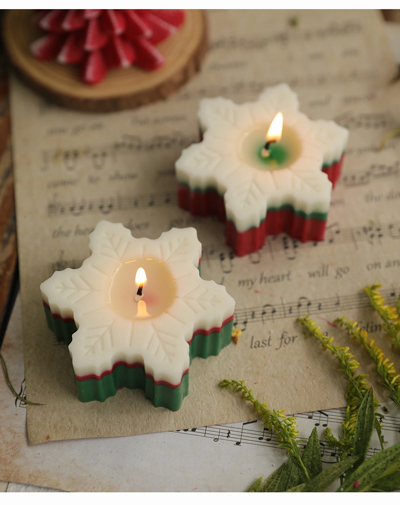 Wholesale Christmas Aromatherapy Candle Christmas Snowflake Candles