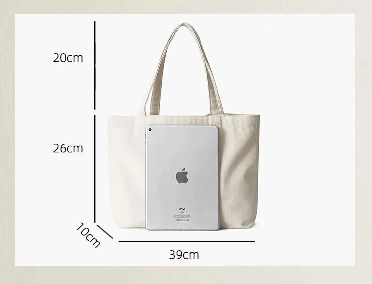 Wholesale College Reusable Grocery Shopping Cloth Bag Cotton Canvas Totes Bags