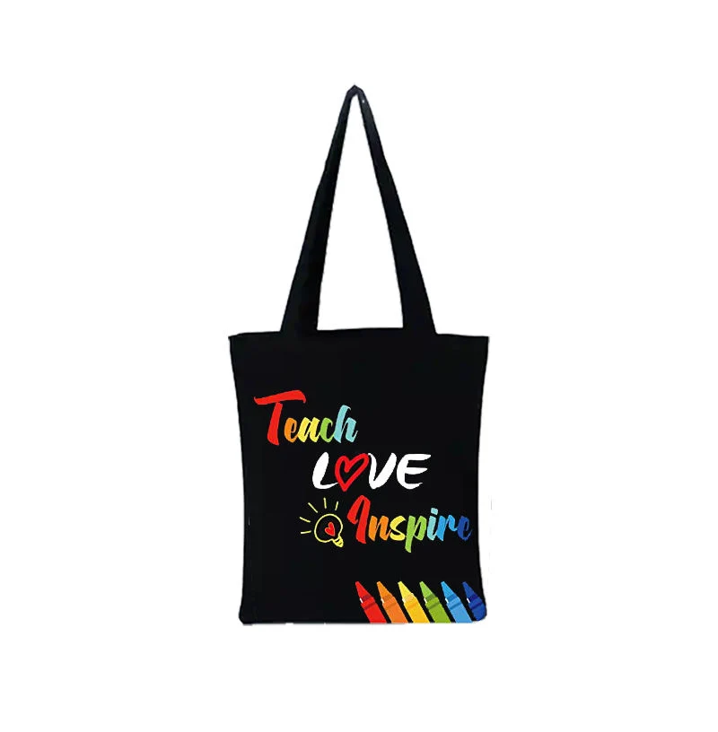 Wholesale Custom Black Canvastote Bag Canvas Shopping Shoulder Tote Bag
