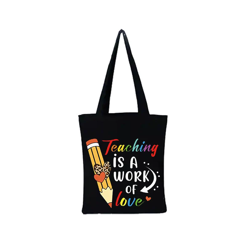 Wholesale Custom Black Canvastote Bag Canvas Shopping Shoulder Tote Bag