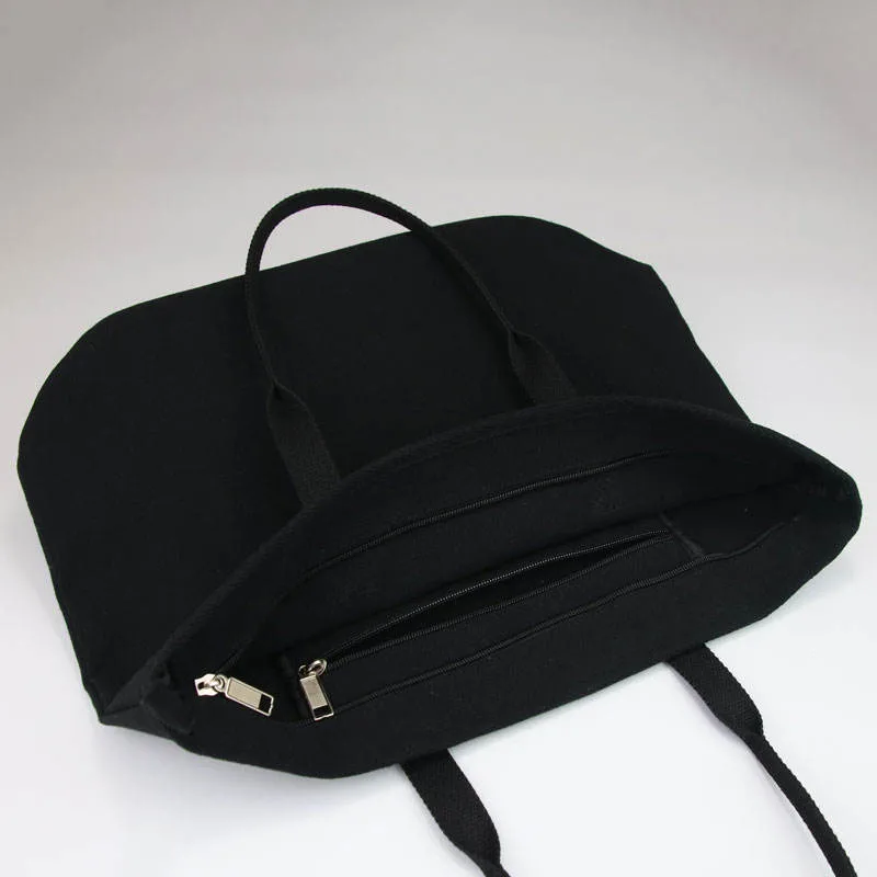 Wholesale Custom Canvas Tote Bag Shopping Tote Bag Cheap Canvas Zipper Bag