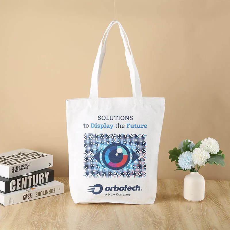 Wholesale Custom Cotton Canvas Tote Bag Printed Reusable Blank Cotton Shopping Bag Cotton Tote Bag with Logo