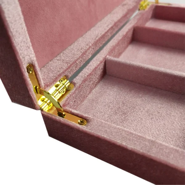 Wholesale Custom Gold Foil Stampimg Logo Luxury Wood Velvet Displaying Jewelry Box - Image 6