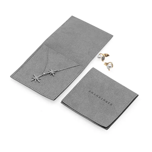Wholesale Custom Logo Jewellery Drawstring Bag Pouch Multifunction Suede Microfiber Jewelry Bag Packaging Jewelry Pouch - Image 3