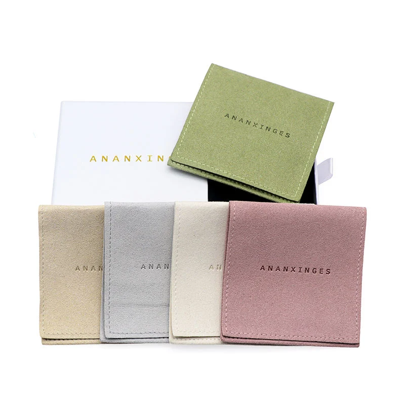 Wholesale Custom Logo Jewellery Drawstring Bag Pouch Multifunction Suede Microfiber Jewelry Bag Packaging Jewelry Pouch