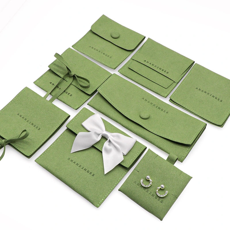 Wholesale Custom Logo Jewellery Drawstring Bag Pouch Multifunction Suede Microfiber Jewelry Bag Packaging Jewelry Pouch
