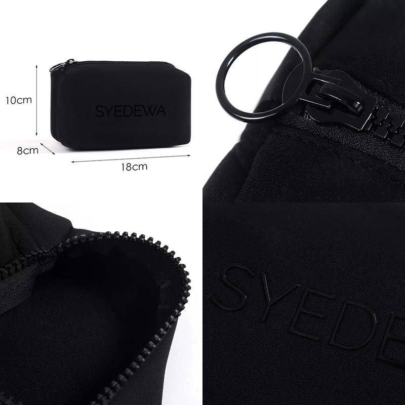 Wholesale Custom Logo Portable Eco Neoprene Pouch Makeup Cosmetic Bag