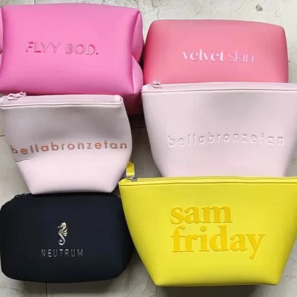 Wholesale Custom Logo Portable Eco Neoprene Pouch Makeup Cosmetic Bag - Image 6