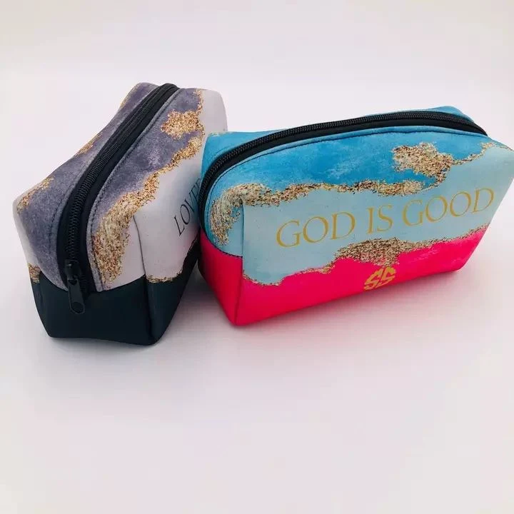 Wholesale Custom Logo Portable Eco Neoprene Pouch Makeup Cosmetic Bag