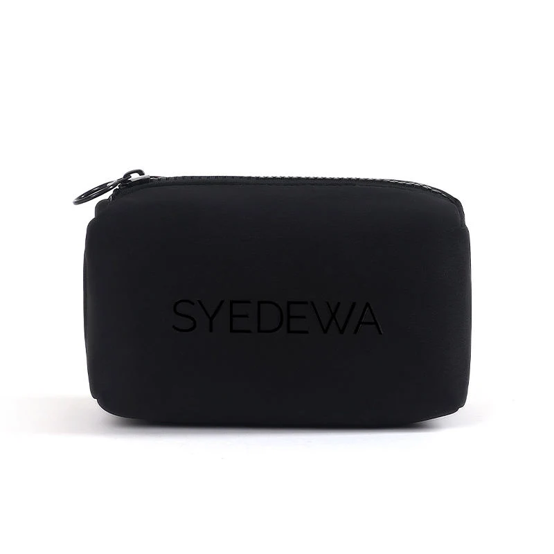 Wholesale Custom Logo Portable Eco Neoprene Pouch Makeup Cosmetic Bag
