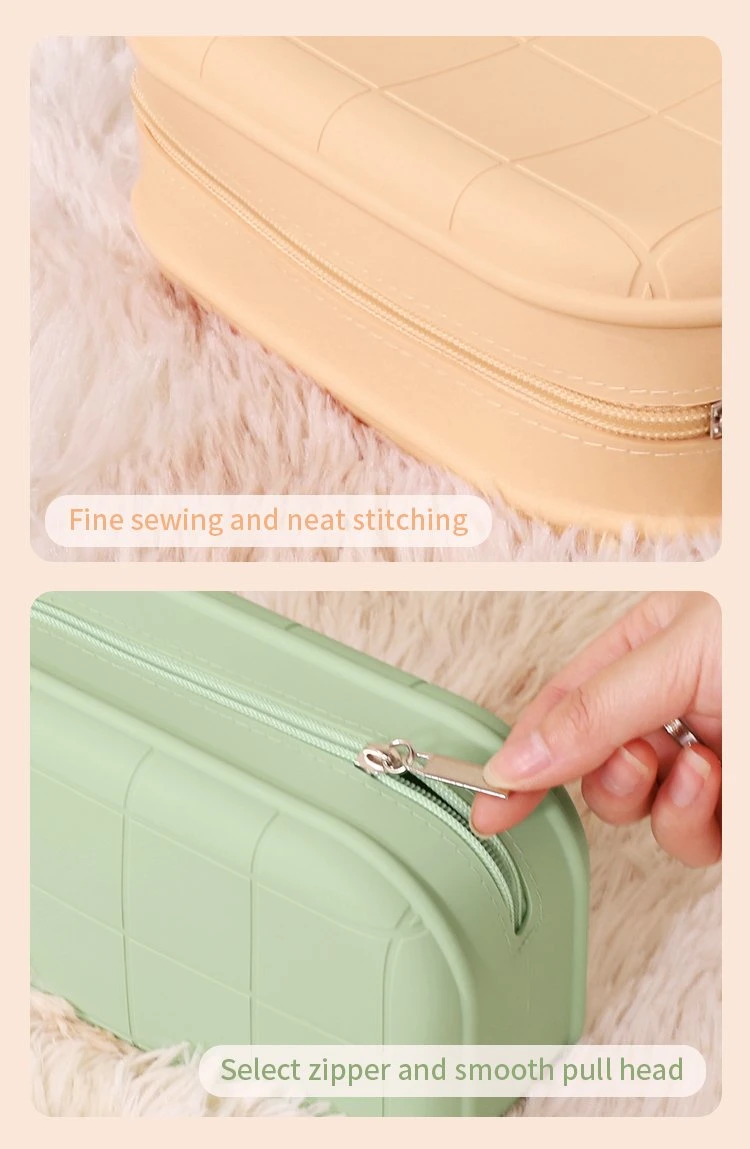 Wholesale Custom Makeup Bags for Women Large Capacity Waterproof Silicone Travel Zipper Cosmetic Bags