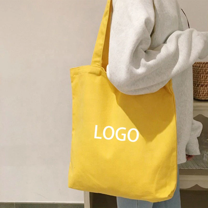Wholesale Custom New Style Large Plain Cotton Canvas Tote Shopping Bag with Logo