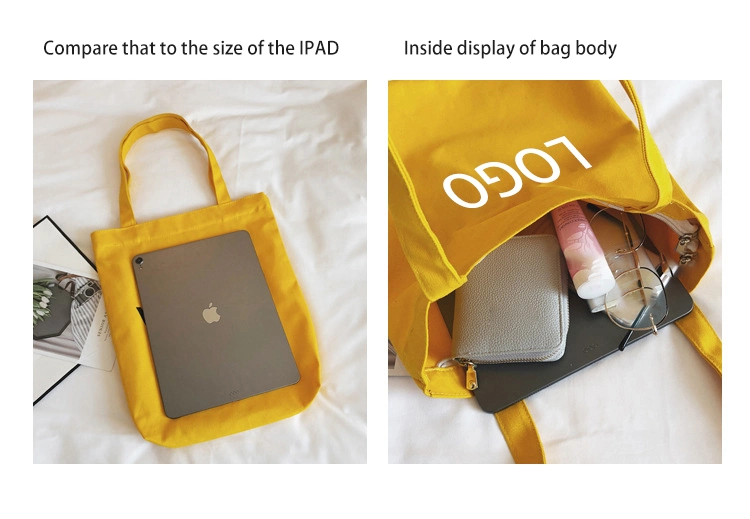 Wholesale Custom New Style Large Plain Cotton Canvas Tote Shopping Bag with Logo
