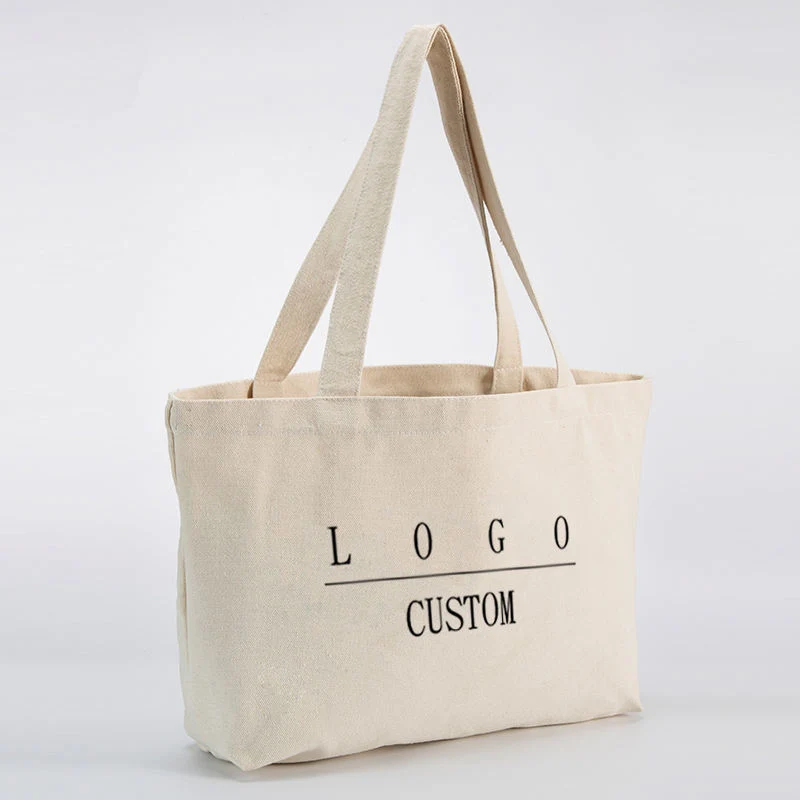 Wholesale Custom Print Logo Cheap Eco Friendly Shopping Grocery Canvas Bags Canvas Tote Bag