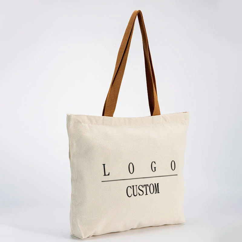 Wholesale Custom Print Logo Cheap Eco Friendly Shopping Grocery Canvas Bags Canvas Tote Bag