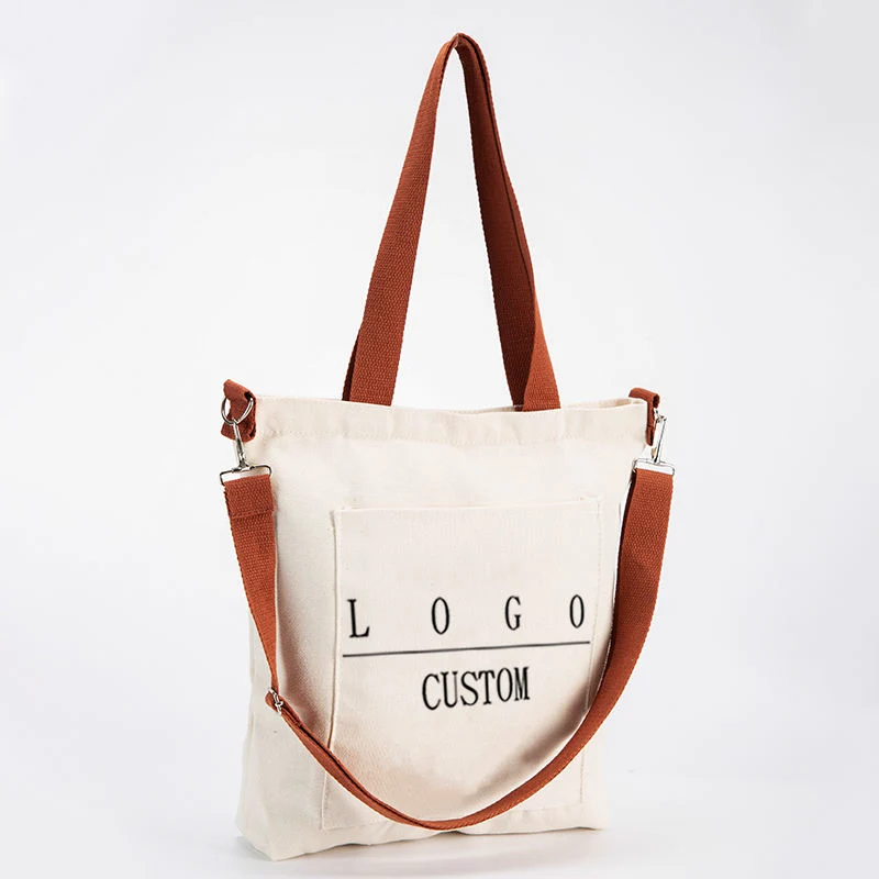 Wholesale Custom Print Logo Cheap Eco Friendly Shopping Grocery Canvas Bags Canvas Tote Bag