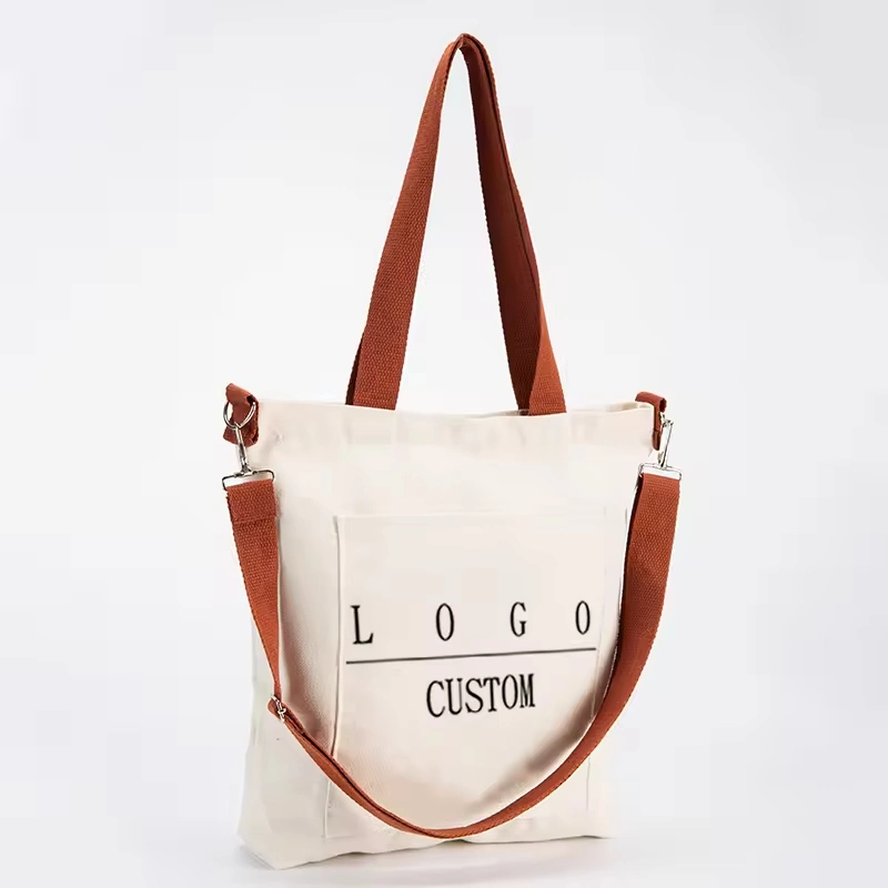 Wholesale Custom Print Logo Cheap Shopping Grocery Canvas Bag Canvas Tote