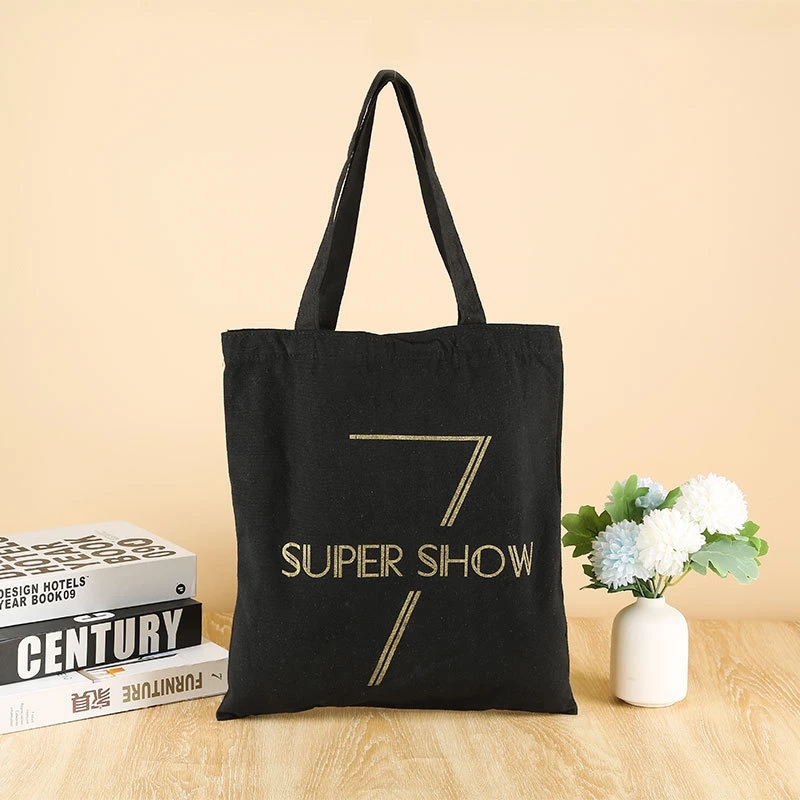 Wholesale Custom Printed Anime Cartoon Eco Recycled Blank Shopping Bag Cotton Canvas Tote Bag with Logo