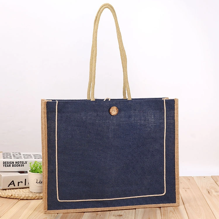 Wholesale Custom Printed Large Eco Friendly Tote Bags Custom Foldable Jute Bag