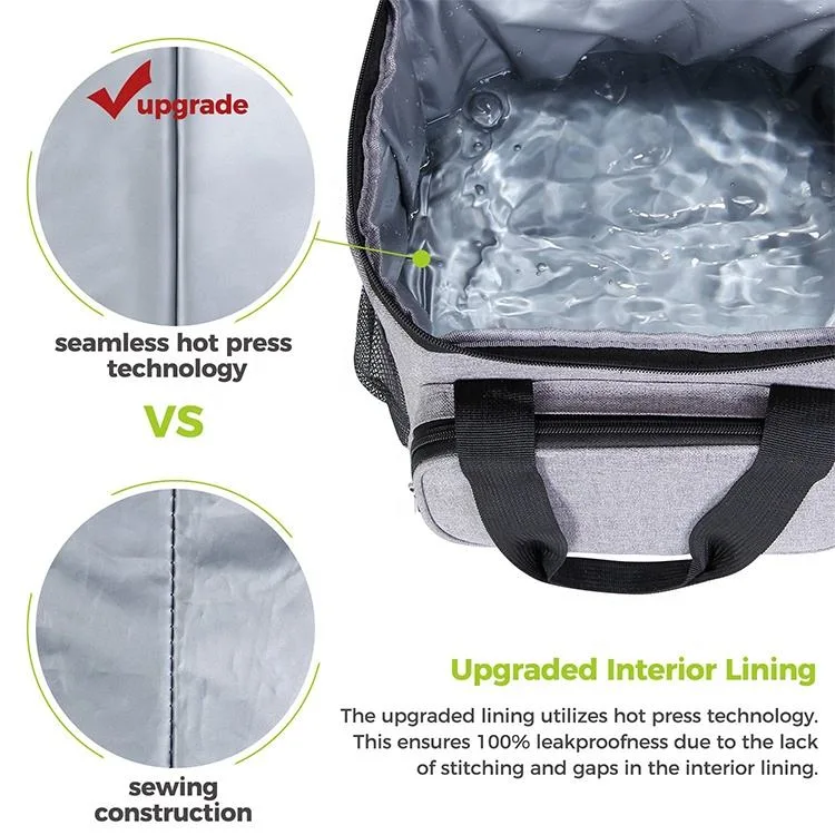 Wholesale Custom Printed Portable Large Insulated Tote Bag Thermal Lunch Cooler Bag