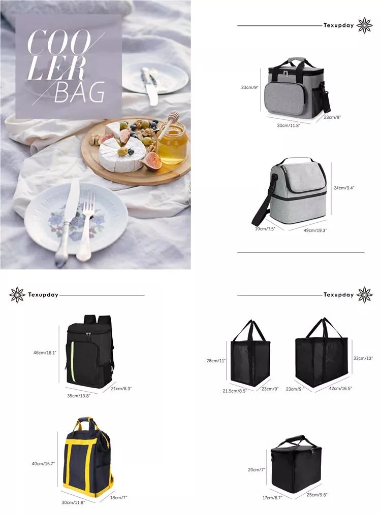 Wholesale Custom Printed Portable Large Insulated Tote Bag Thermal Lunch Cooler Bag