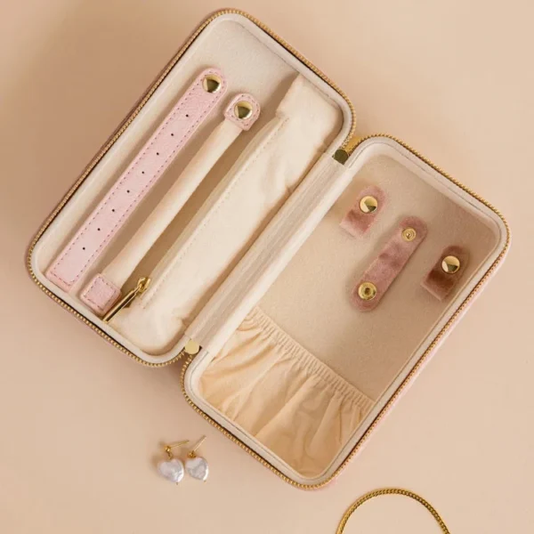Wholesale Custom Velvet Jewelry Case Personalized Travel Earrings Necklace Jewellery Organizer Storage Velvet Jewelry Box - Image 2