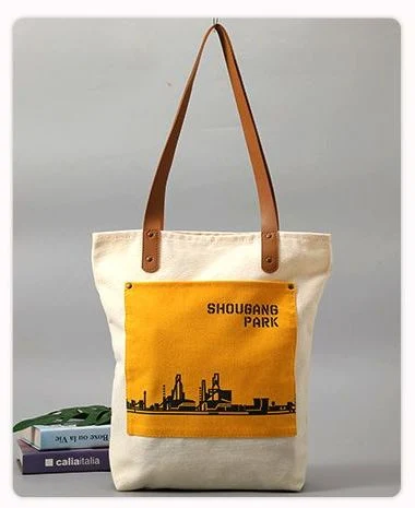 Wholesale Customized Canvas Bag Shopping Bag Handbag Student Shoulder Canvas Bag