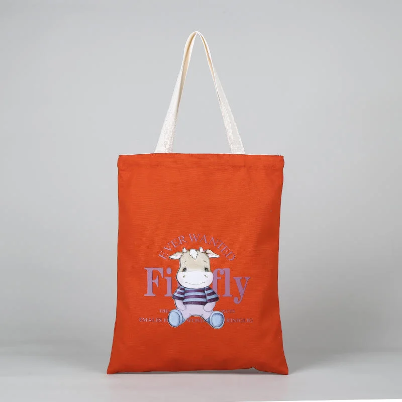 Wholesale Cute Canvas Tote Bag Fabric Shopping Bag Custom Logo Printed