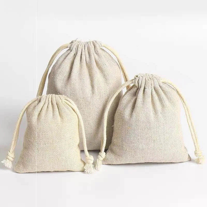 Wholesale Eco Friendly Gift Drawstring Jute Burlap Bag