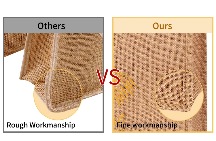 Wholesale Eco Reusable Promotional Customized Logo Shopping Jute Tote Bag