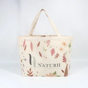 Wholesale Fashion Canvas Cotton Tote Bag Fabric Shopping Bag Custom Cute Logo Printed - Image 3
