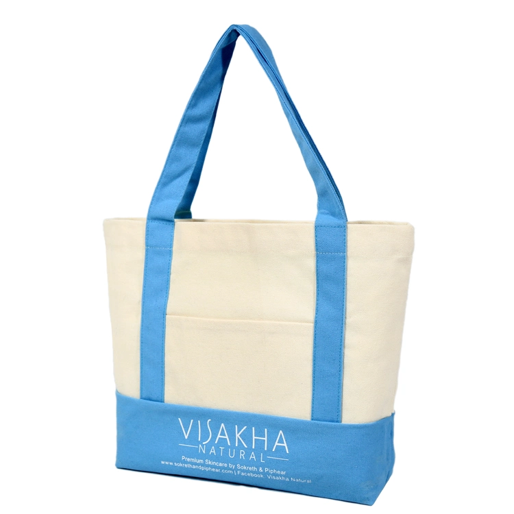 Wholesale Fashion Canvas Cotton Tote Bag Fabric Shopping Bag Custom Cute Logo Printed