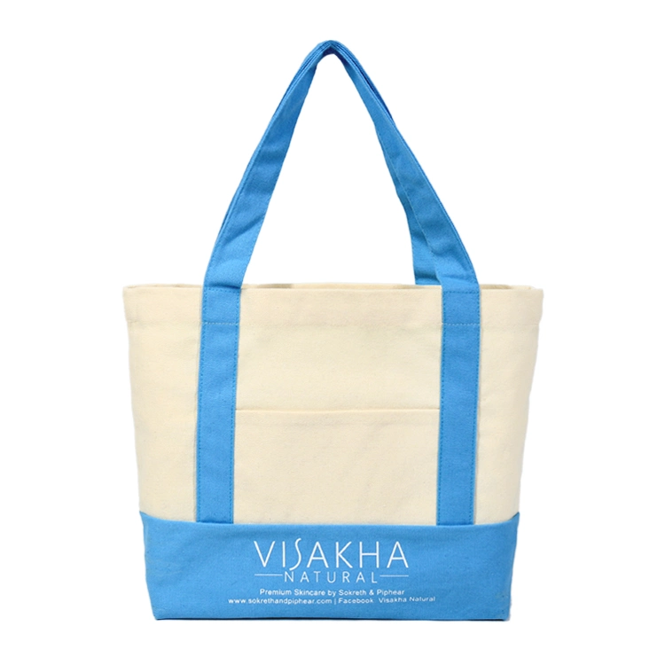 Wholesale Fashion Canvas Cotton Tote Bag Fabric Shopping Bag Custom Cute Logo Printed